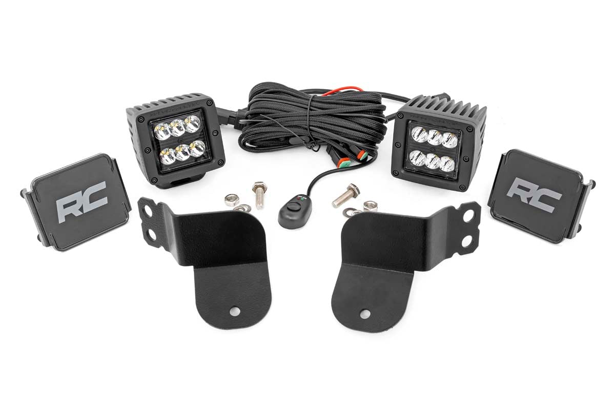 Polaris General XP 4 1000 Troy Lee Designs Edition LED Light Kit - Cage Mount - Rough Country - Spot - Black - 2022